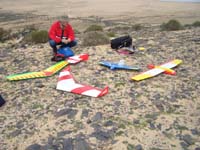 Bild Am Flughang mit unseren Modellen